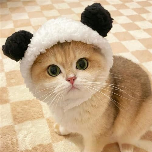 SSDH Confezione da 2 Graziosi Cappelli per Animali Domestici Copricapi per Cani E Gatti Morbidi Copricapo per Animali Domestici Cappelli da Panda E da Orso