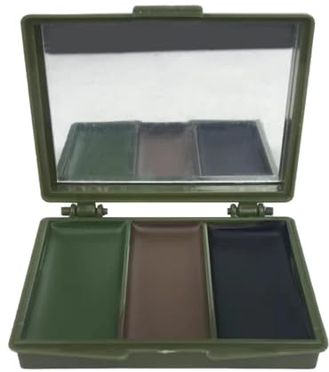 Lembeauty Maquillaje de aceite de camuflaje facial, Maquillaje de camuflaje facial - Ocultación de camuflaje compacto,Pintura facial de caza multicolor de larga duración con espejo, pintura corporal
