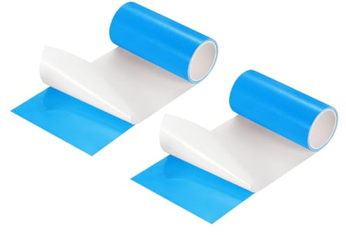 sourcing map Inflatable Patch Repair Kit 4 in x 5 Ft, 2 Pcs TPU Pool Patches Repair Tape for Air Mattress, Bounce House, Swimming Pool, Blue