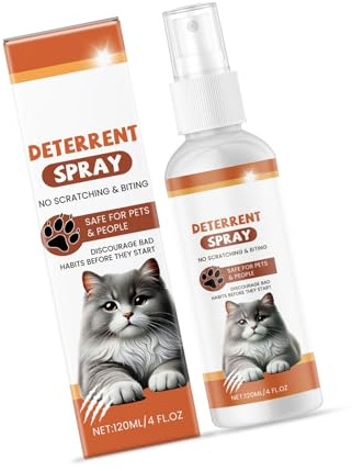 ZYHARUKO 4floz Spray d'intérieur pour chats - Extraits parfumés aux agrumes pour protéger les meubles - Contrôle anti-escalade - Sprays dissuasif pour chats