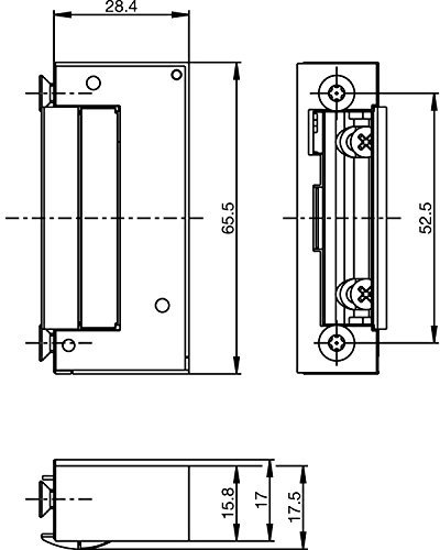 Austauschstück für Türöffner Nr. 5, 16 x 28 x 65,5 mm, Stahl verzinkt