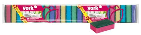 YORK Juego de 28 esponjas para Cocina, Multicolor, Esponja de Cocina Multiusos