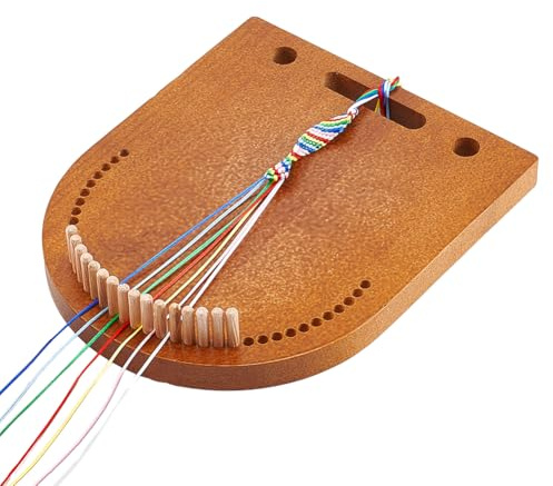 BENECREAT - Kit per realizzare braccialetti in legno, strumento per intreccio multicorda, per braccialetti dell'amicizia e gioielli fai da te, creazione di braccialetti artigianali
