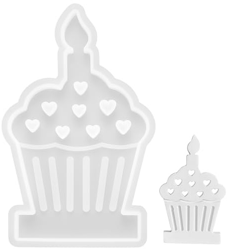 Stampi in Silicone per Resina, Stampo per Candele in Resina Epossidica, Stampo in Silicone Portacandele, Stampo Silicone Resina per Colata Candele Creazione di Artigianato DIY(Forma di Torta)