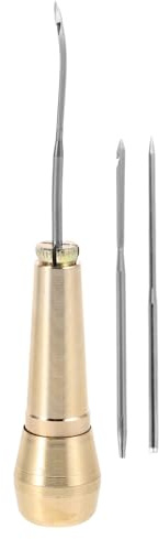 DIYEAH 1Set Punteruolo per Scarpe Rame Ago Gancio per Riparazioni Strumento Manuale per Cucire e Rinforzare Suole Kit per Riparazione Scarpe Facile da Usare e Versatile