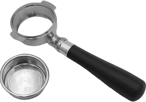 Porte-filtre pour machines à expresso 58 mm - Texture en acier inoxydable - Convient pour une prise en main confortable