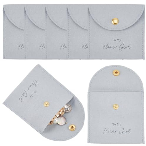 SOFPLATE 1 caja de 10 bolsitas Pequeñas de Terciopelo para Joyería con Cierre A Presión de 3.15x3.15 de Microfibra Suave Francesa para Guardar Collares Pulseras Anillos Pendientes Fiestas Bodas Recuer