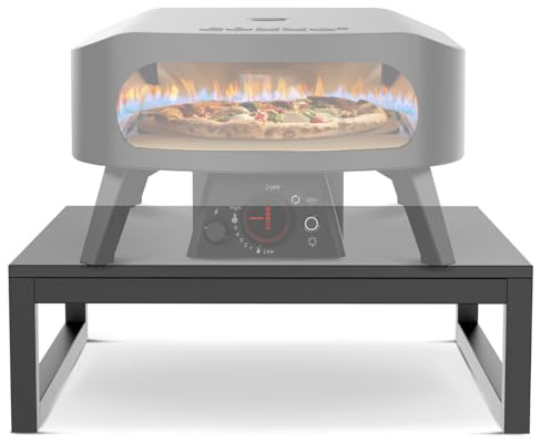 cozze® Elevador para Horno de Pizza – Accesorio Estable para Pizza para la Cocina Exterior – Soporte ergonómico de Acero con Recubrimiento en Polvo – Soporta hasta 80 kg – 20 x 60 x 60 cm