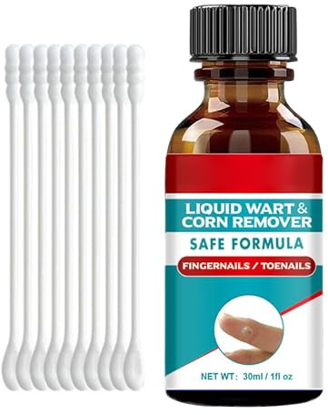 Solvente per talpe: trattamento verruca, rimozione delle etichette cutanee, 17% liquido salicilico con 10 applicatori per viso, collo, schiena e spalle, trattamento delle macchie cutanee ad azione