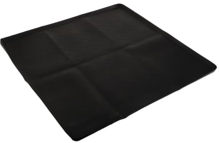 KONTONTY Non-slip Hörnformad Soptunna Matta med Upphöjd Kant Silikon Skyddsmatta för Kök och Sovrum Skyddar Golv och Vägg från Repor och Spill Svart
