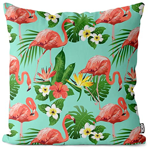 VOID Tropic Zoo kuddöverdrag kuddöverdrag utomhus inomhus flamingo rosa