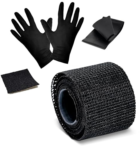 POPPSTAR Reparaturband 1m x 2,5cm, Glasfaserband mit Polyurethanschicht- stärker als Klebeband, 1 Rolle