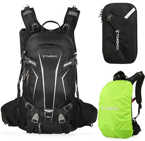 TOMSHOO Fahrradrucksack 20L/30L/40L, Outdoor Rucksack Multifunktionaler Wanderrucksack Skirucksack für Radfahren Reiten Bergsteigen mit Regenschutzkappe und Helmabdeckung