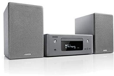 Denon CEOL N-11DAB Kompaktanlage, HiFi Verstärker Mit Lautsprechern, CD-Player, Musikstreaming, HEOS Multiroom, Bluetooth, WLAN, AirPlay 2, Alexa Kompatibel, 2 Optische TV-Eingänge, DAB+ Radio