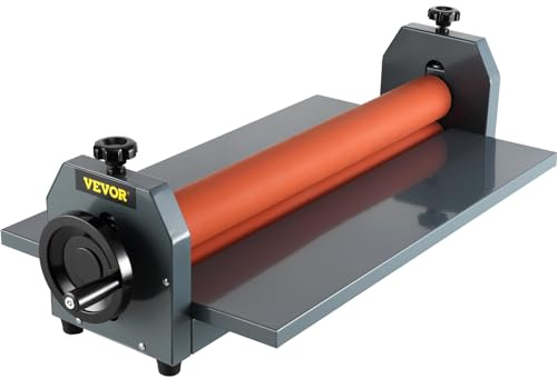 VEVOR Máquina de Laminación en Frío Manual, Laminador Manual en Frío 750MM, Vinilo Fotopelícula Plastificadora, Cuatro patas de goma antideslizantes, para proteger el papel documentos y fotos