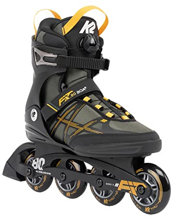 K2 Skates Herren Inline Skates F.I.T. 80 BOA, Grey - Mustard, 30G0315.1.1.065