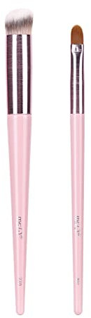 MSQ 2 Pezzi Pennello Correttore rosa e Dettaglio Correttore Pennello per Correttore Occhiaie Essence