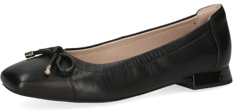 CAPRICE Women's Ballet Flats with Bow Elegant, Black (Black Nappa), 5 UK