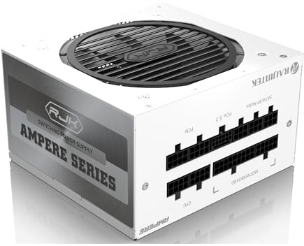Raijintek Ampere 1200 White, 80PLUS Platinum, ATX, 12000W, Full Modular Power Supply, 5 Years Warranty (0R30B00023)