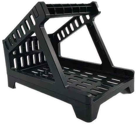 Thermo Etikettenhalter, Thermo Etikettenhalter Kunststoff 2-in-1 für Rollen und Endlosetiketten Zubehör für Desktop-Etikettendrucker Thermo-Belegdrucker (Schwarz)