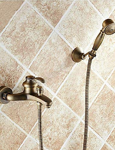 Robinet de Baignoire Salle de Bain Accessoires de Douche/Accessoires de Baignoire-Laiton-Antique-Douche à Main Incluse, YASAKUE