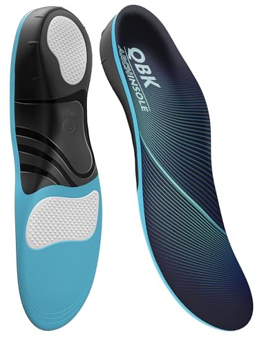 QBK Plantilla Espolón Calcáneo, Plantillas de GEL, ayuda a aliviar el arco alto, pie plano, fascitis plantar, tendinitis de Aquiles y dolor metatarsal, ideal para trabajos de pie prolongados, XS