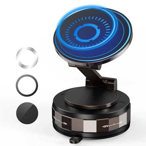 Porta Cellulare Auto Magnetico Universale: 2025 Aggiornato Supporto Telefono Auto con Forte Ventosa e Alta Stabilità - Pieghevole 360° Rotazione Compatibile iPhone e Smartphones, Parabrezza Cruscotto
