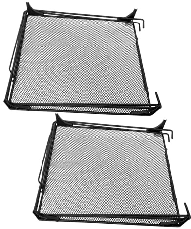 PRETYZOOM Organisateur Pliable en Treillis Métallique pour Casier avec Poignée, Étagère Empilable Multifonction pour Rangement Cuisine, Optimisation D'espace sous Évier et Placard