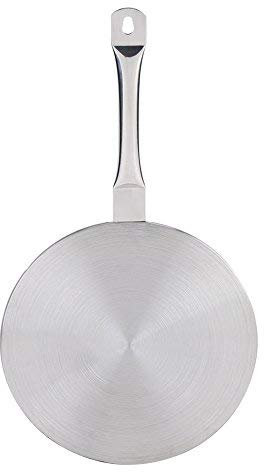 Adaptateur Induction, Disque Convertisseur de Plaque de Cuisson à Induction, Plaque d'anneau de Diffuseur Chaleur en Acier Inoxydable pour Plaque à Induction avec Poignée Preuve à la Chaleur(20 cm)
