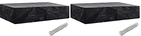 vidaXL Överdrag till solsäng 2 st 8 öljetter 218x77x55 cm