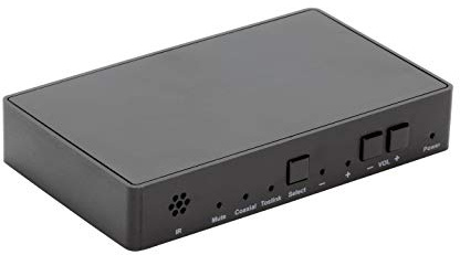 Dynavox DAC UM1, Digital-Analog-Wandler mit Fernbedienung und Kopfhörer-Anschluss, kompakter Converter mit Lautstärkeregelung, schwarz