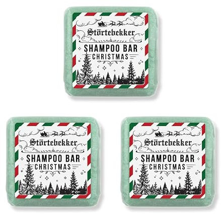 Störtebekker® Premium Shampoo Bar Weihnachtsedition Zimt-Orange Duft (3x) - Festes Shampoo Herren & Damen - 3in1 Duschseife Männer für Haare, Kopfhaut & Bart - vegan, handgefertigt - 3x100g