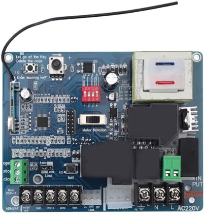 Abridor universal de puerta corredera, placa principal, placa de control de motor de puerta sensible con controles remotos, conveniente para escuelas y lugares de trabajo, componentes electrónicos