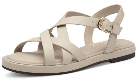 Tamaris Sandalette Damen Vegan Flach beige,EU 38