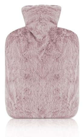 Tetnsk Bouillotte Eau Chaude, 2L Bouillottes Chaude Chauffe Pour les mains et les pieds (Rose)