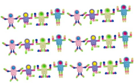 YARNOW 24 Piezas Juguete De Peonza Robot Giratorio Autoensamblable Juguetes De Escritorio para Adultos para Descompresión Antiestrés para Oficina