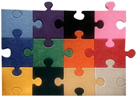 Lot de 12 tapis de sol puzzle - Carreaux en mousse emboîtables - Base antidérapante en polyester - Design doux et rembourré - Pour salle de jeux, chambre d'enfant, salon, 29 x 2 x 0,9 cm