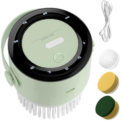 Celuicion Cepillo de limpieza eléctrica | Cepillo eléctrico recargable 1200 mAh | con 3 cabezales reemplazables Limpiador automático potente inalámbrico para azulejos juntas de baño