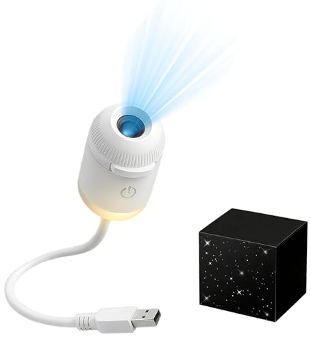 2-i-1 galaxprojektor nattlampa, 2-i-1 nattlampa + galaxprojektor, justerbar ljusstyrka 360° roterande design och USB-kraft för bil- och sovrumsdekoration för vuxna och barn (5 bilder)