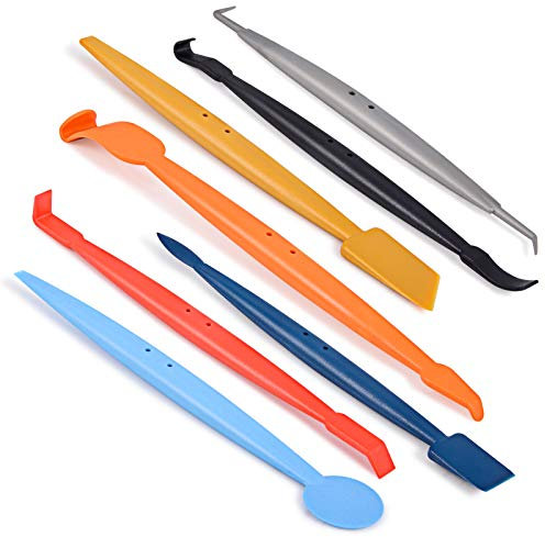 Winjun 7 in 1 Magnet Micro Rakel Set Unterschiedliche Folienrakel zum Folie Kante Verschluss Steck für Autofolie Tönungsfolie Fensterfolie Werkzeug
