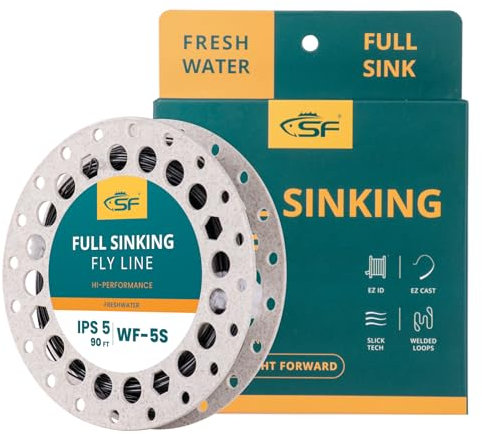 SF Voll sinkende Fliegenschnur Gewicht Forward Taper Fliegenschnur WF 5 90FT IPS5