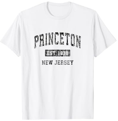 Princeton New Jersey NJ Vintage Sports Design Noir T-Shirt