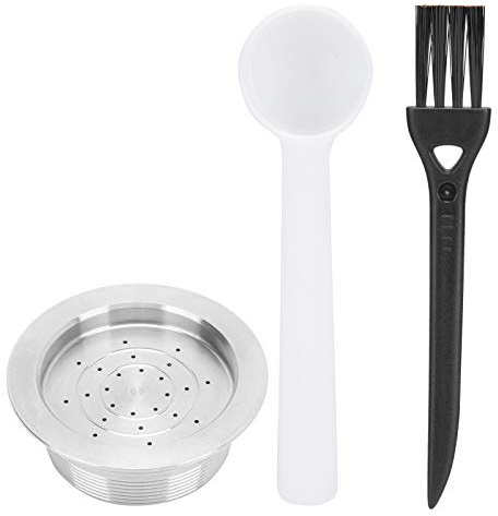 Refillable Capsule Spoon Brush Kit Reusable Coffee Pod Stainless Steel Capsules Replacement for A MODO MIO Coffee Machine Accessory