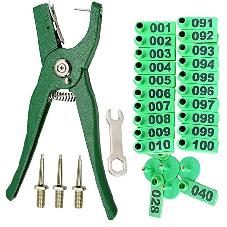 Harilla Pince à Boucles d'oreille pour L'identification du Bétail Équipement pour Animaux Numérotés