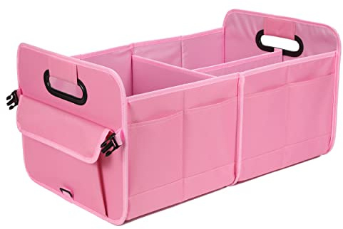 AOKJOY Car Trunk Organizer - Collapsible Multi Compartment Storage with Adjustable Straps for SUV