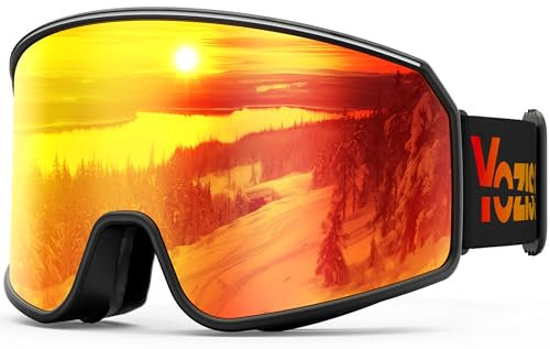 YOZISS Unisex Skibrille für Herren und Damen Jungen,OTG Snowboardbrille UV400 Schutz Skibrille für Brillenträger,Anti Beschlag Schneebrille für Skifahren Snowboarden