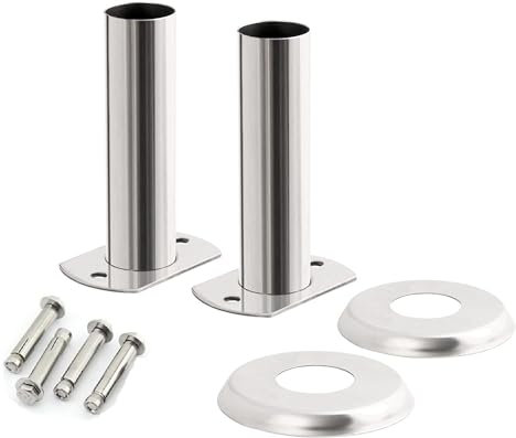 BC-ELEC Support d'échelle de piscine en acier inoxydable Ø 40 mm, pieds pour échelle de piscine en acier inoxydable, PLS-1