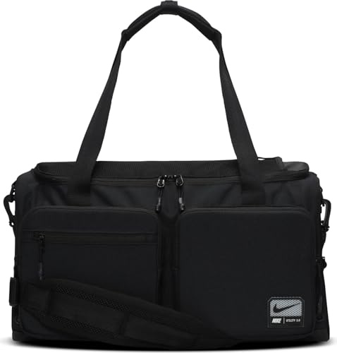 Nike Unisex Utility S Power - 2.0 Duffel, Black/Black/White, One Size