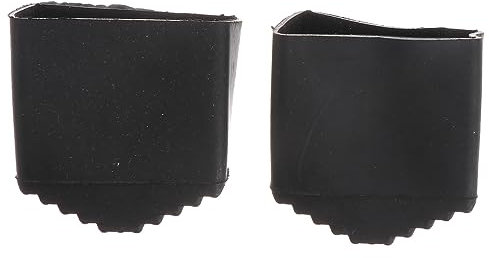 Hoement Protector de Patas de Escalera Antideslizante Negro 2 Piezas