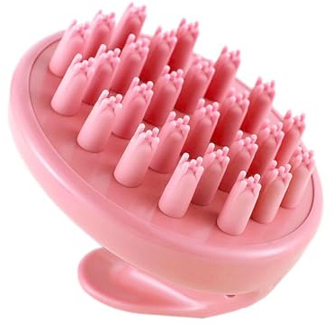 Cepillo de champú para el cabello, cepillo de masaje para cuero cabelludo, masaje para el cuero cabelludo con cerdas de silicona | Limpiador ergonómico del cuero cabelludo, cabello húmedo y